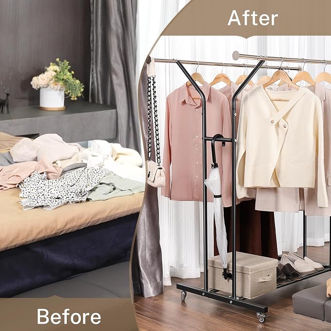 VICERII Clothing Rack, Heavy Duty Clothes Racks - Image 8
