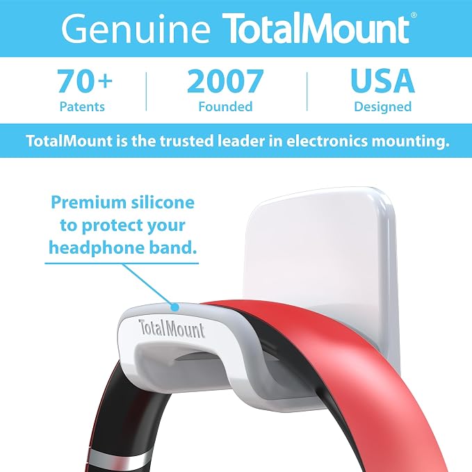 TotalMount Headphone Holder – Hanger Won’t Damage Your Wall - Image 6