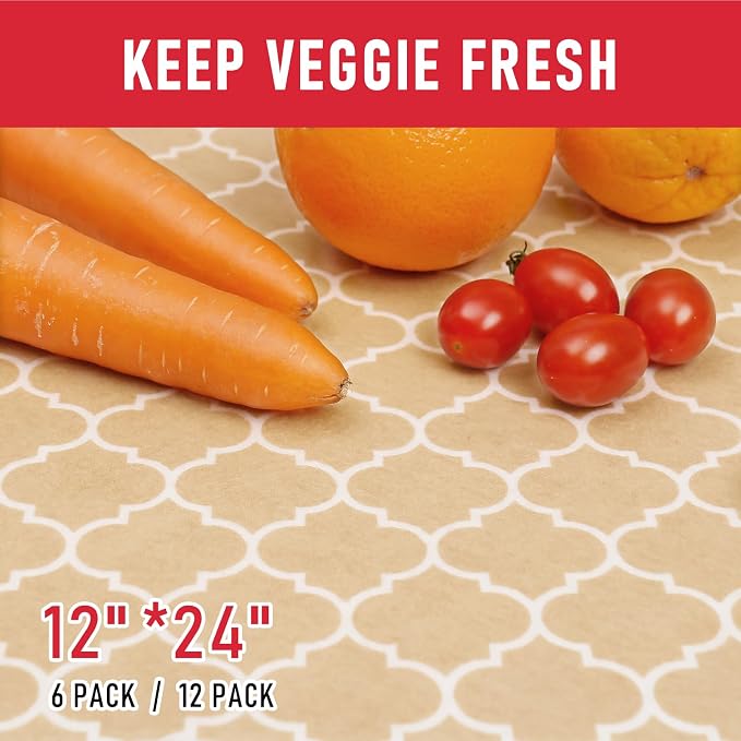 Cooyes 2 in 1 Refrigerator Liners, 6 Pack, 12“ × 24”, Fridge Drawer & Shelf - Image 9