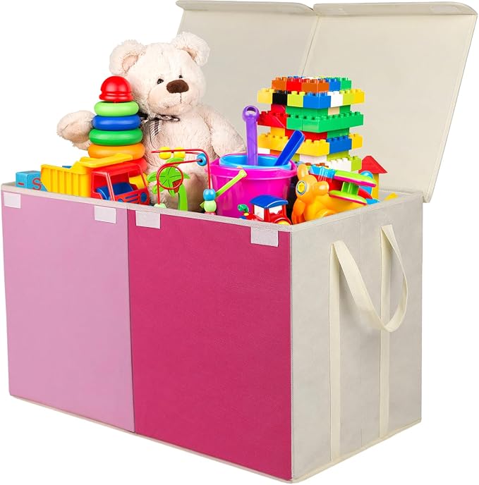 YOLOXO Toy Box Chest, Collapsible Sturdy Storage Bins - Image 7