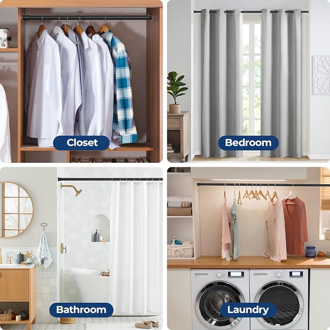 Mavivegue Closet Rod, 17 to 43 Inch Adjustable Closet Rods - Image 8