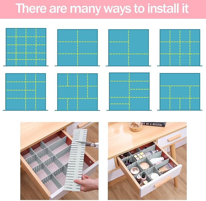 acDesign 40Pcs Drawer Dividers, Adjustable Drawer Organizer - Image 7