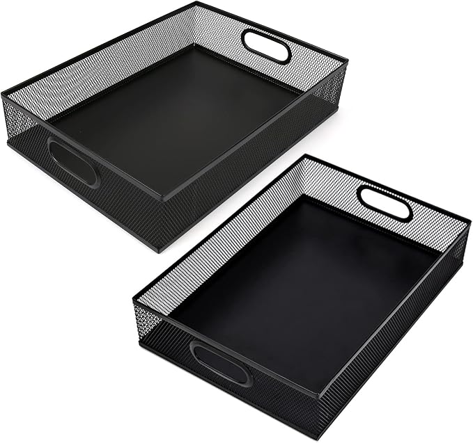 2Pcs Desk Drawer Organizer, Stable Metal Mesh Desk Storage Tray, Versatile - Image 8