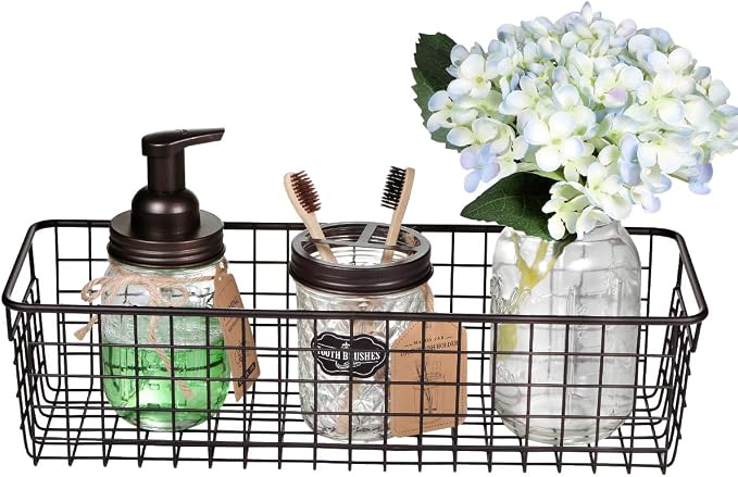 SheeChung Wire Storage Baskets, Metal Toilet Paper Basket Holder, Bronze | 2 - Image 8