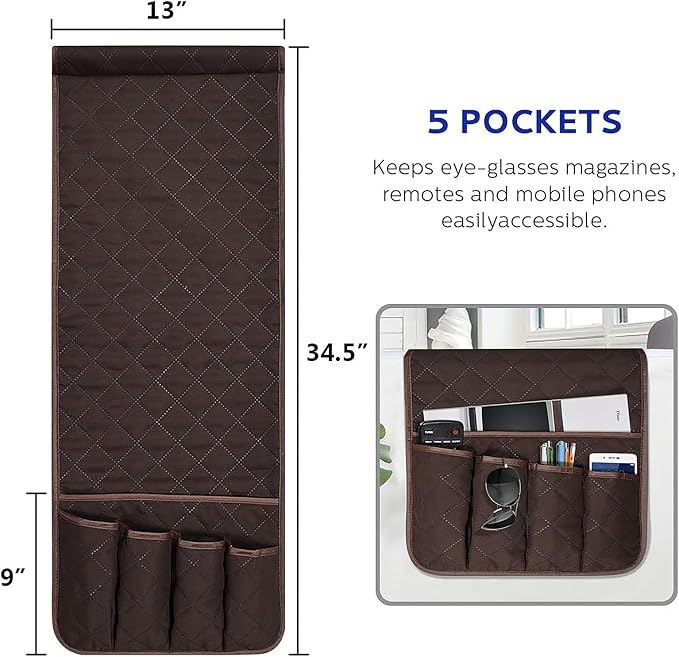 Sofa Armrest Organizer Non-Slip Arm Chair Bedside Caddy Storage Organizer - Image 7