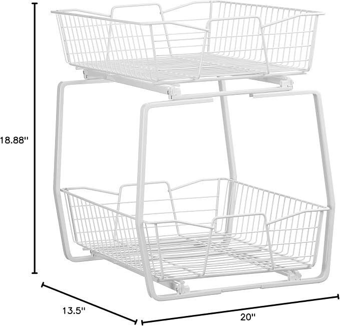 ClosetMaid 14 in. Pull Out Cabinet Organizer, 2 Tier, Heavy Duty, Slide Out - Image 10