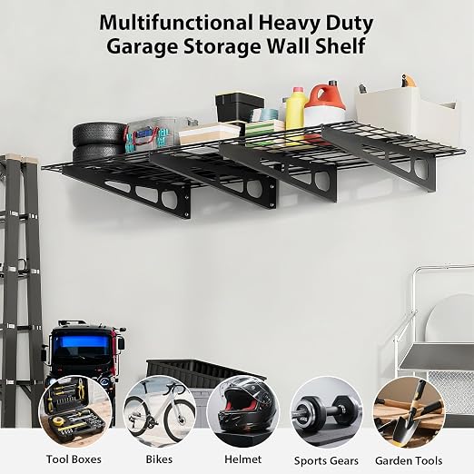 GarveeHome 2 Pack 2x6ft Garage Storage Shelving Wall Mounted, - Image 9