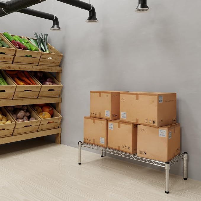 14" Deep x 36" Wide x 8" Height 1-Tier Wire Shelving Kit | NSF Commercial - Image 8
