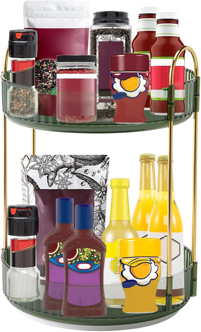 360° Rotating Makeup Organizer, Bathroom Make Up Spinning Holder Rack, Large - Image 6