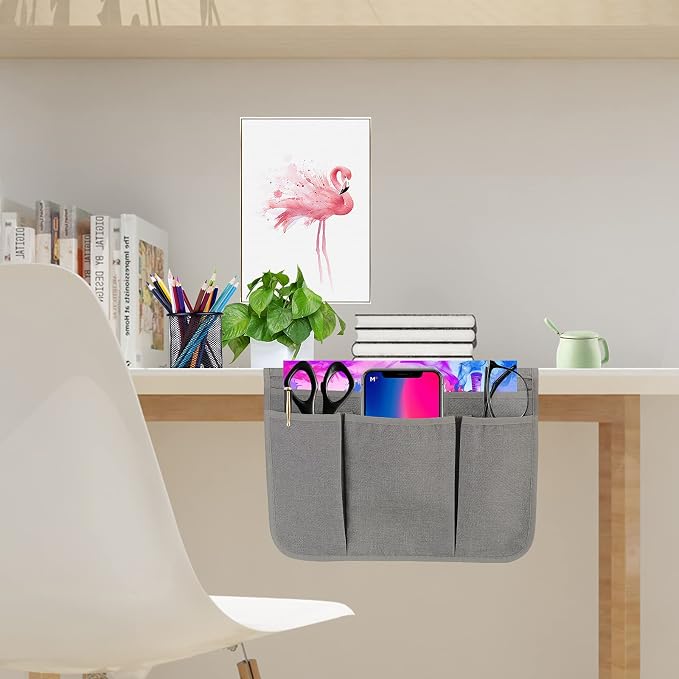 Bedside Caddy Bedside Storage Organizer Magazine Phone Tablet iPad Remote Holder - Image 7
