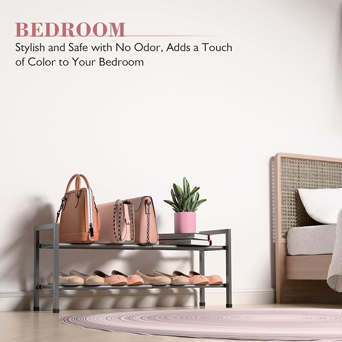 Bumusty 2-Tier Expandable Shoe Rack - Image 6