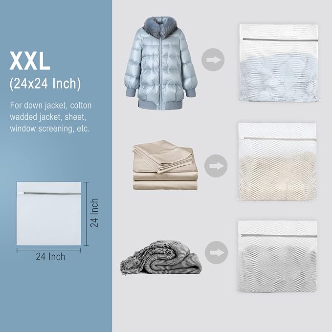 Muchfun 3Pcs Durable Honeycomb Mesh Laundry Bags - Image 6