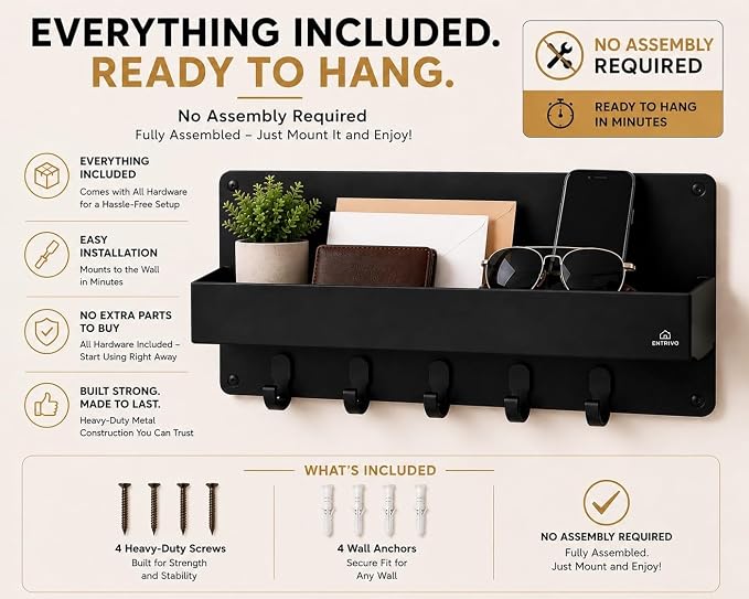 Modern Large Wall Mounted Key Holder - Image 9