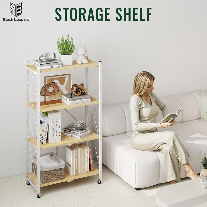 black leopard 4-Tier Foldable Shelf - Image 8