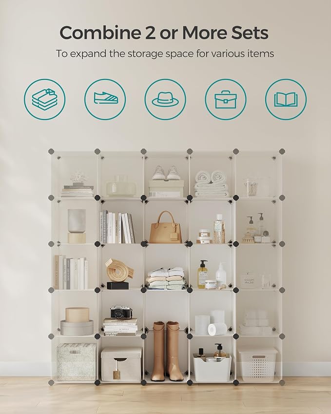 SONGMICS Cube Storage Organizer, Book Shelf, Closet Organizers and Storage - Image 5