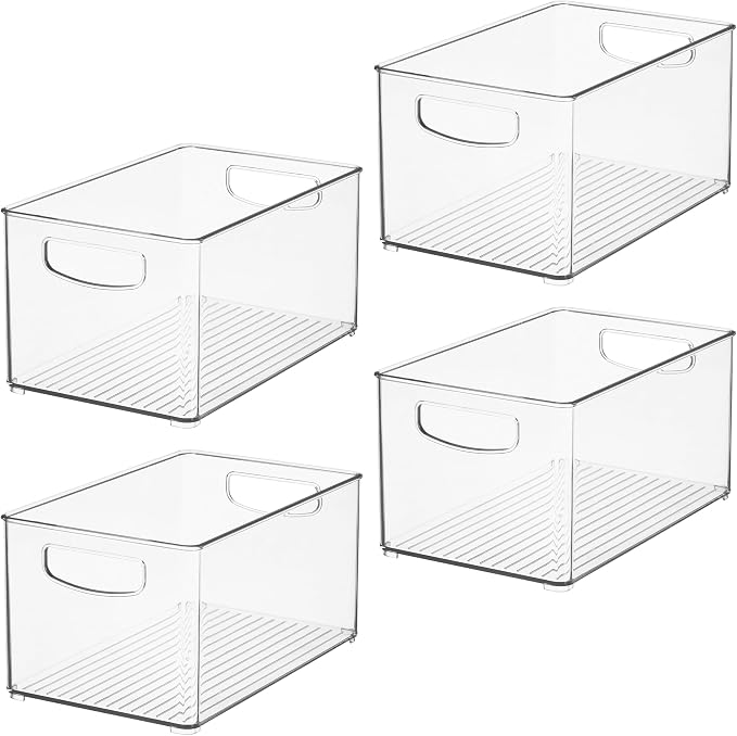 iDesign Stackable Clear Plastic Bin, - Image 9
