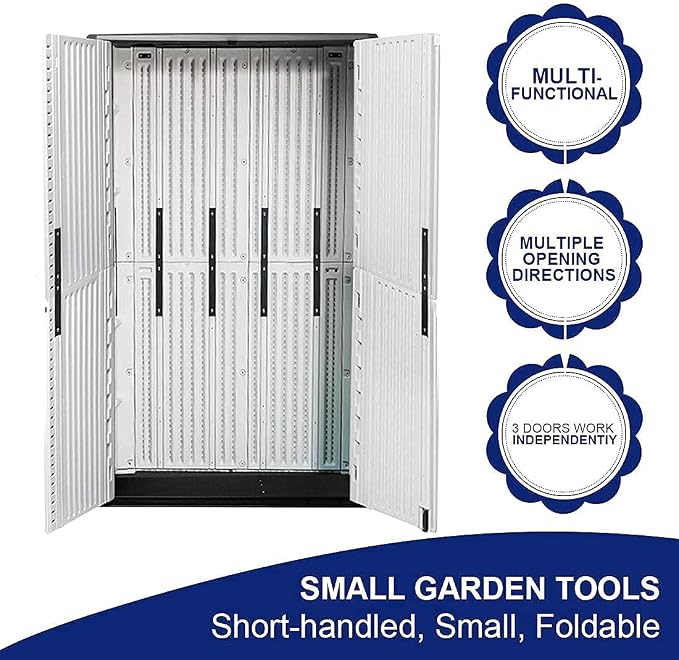Kinying Outdoor Storage Cabinet, Vertical Storage Shed Perfect to Store Patio - Image 9