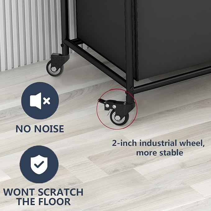 Laundry Sorter 4 Section Hamper Sorter - Image 6