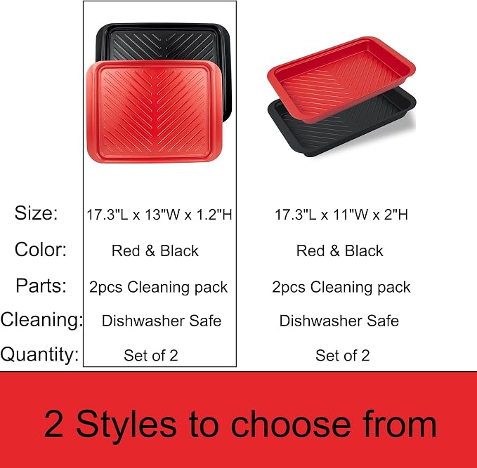 Large Grilling Prep and Serve Trays, 17.3" x 13" BBQ Platters - Image 8