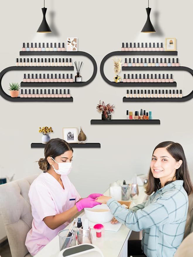 EBANKU 6PCS U Shape Nail Polish Racks Heavy Duty Nail Shelfs - Image 7