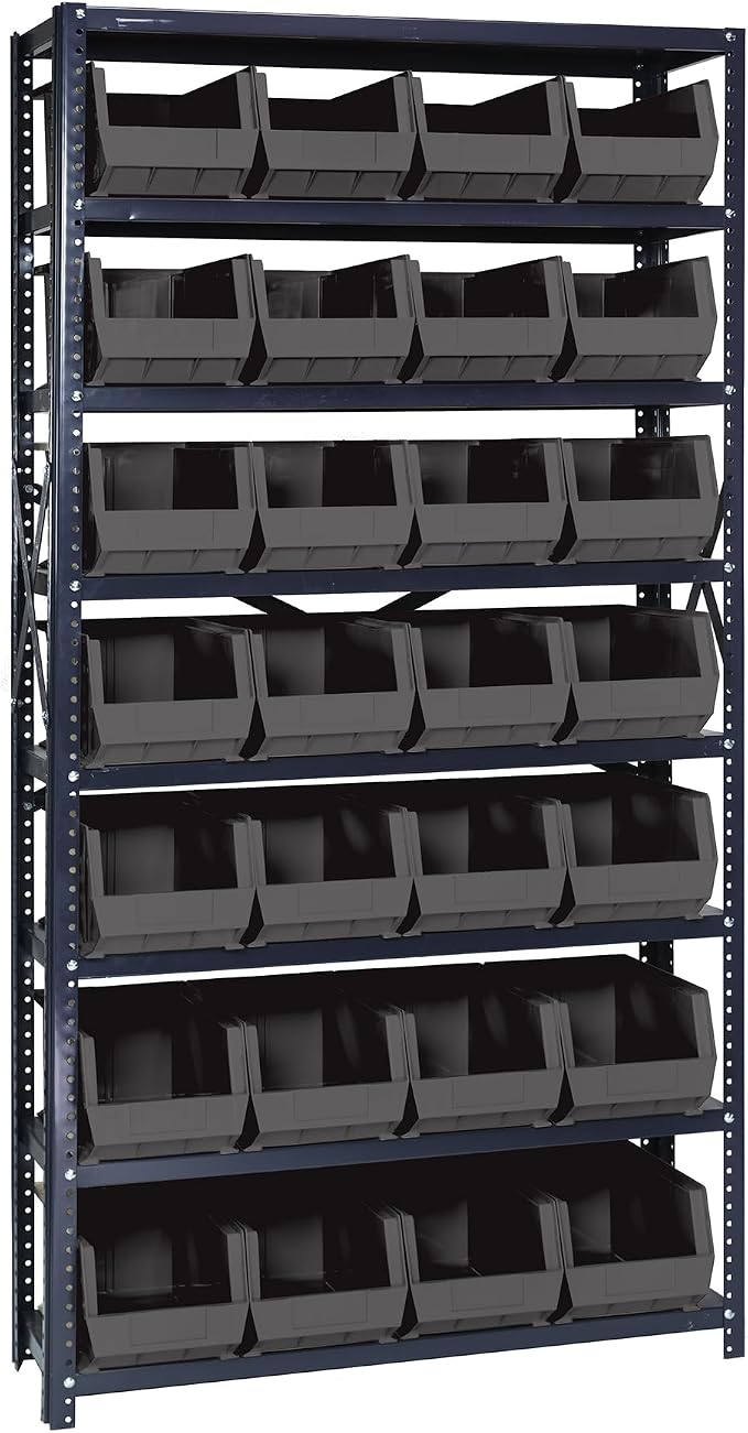 Quantum Storage Systems QSBU-240BK Giant Open Hopper Steel Shelving System by QuantumStorageSystems