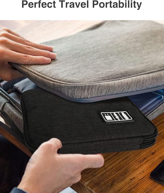 Luxtude Electronics Organizer, Portable Cable Organizer Bag - Image 7