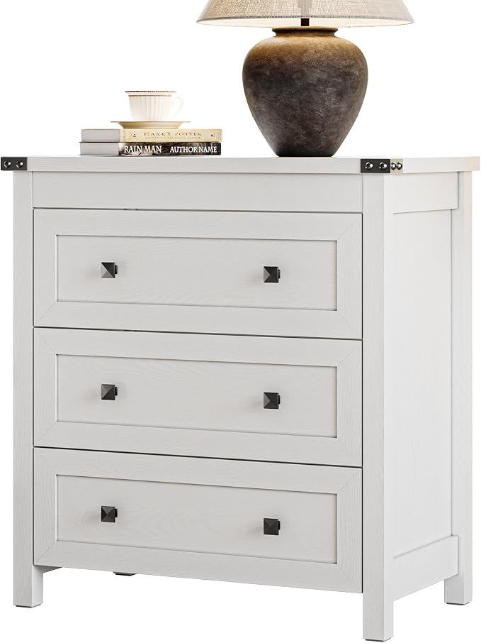 Dresser for Bedroom with 3 Drawers, Small Chests of Drawers, 27.55" Wide - Image 7