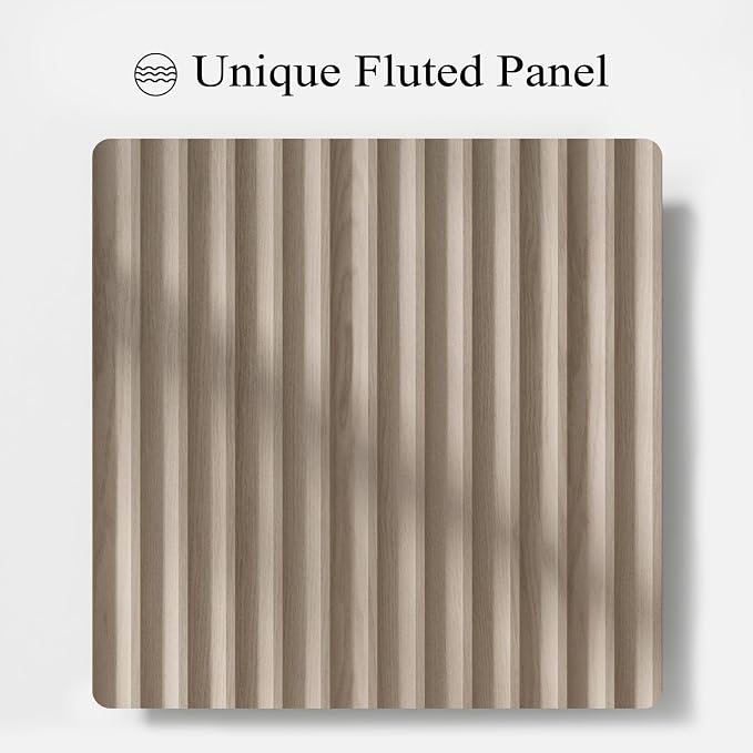 Fluted Nightstand with Charging Station, 23.6" Night Stand with Solid Wood - Image 8