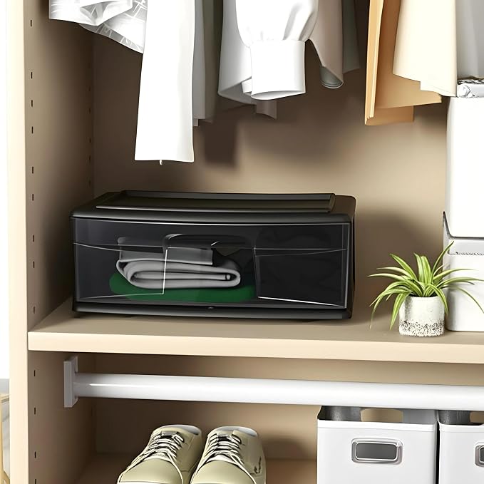 HOMZ 2-Pack 1-Drawer Storage Cart, Plastic Container - Image 9