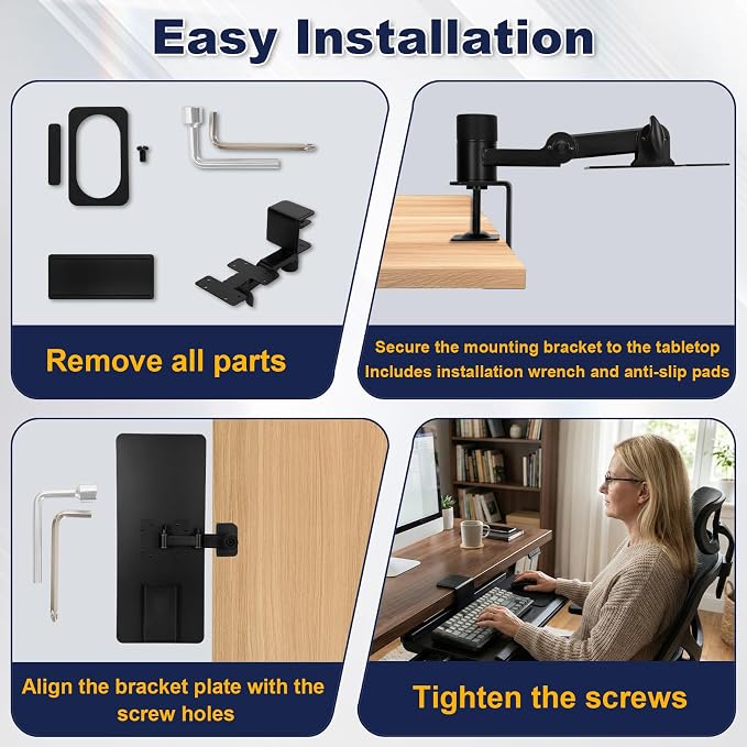 Adjustable Under Desk Keyboard Tray - Image 7