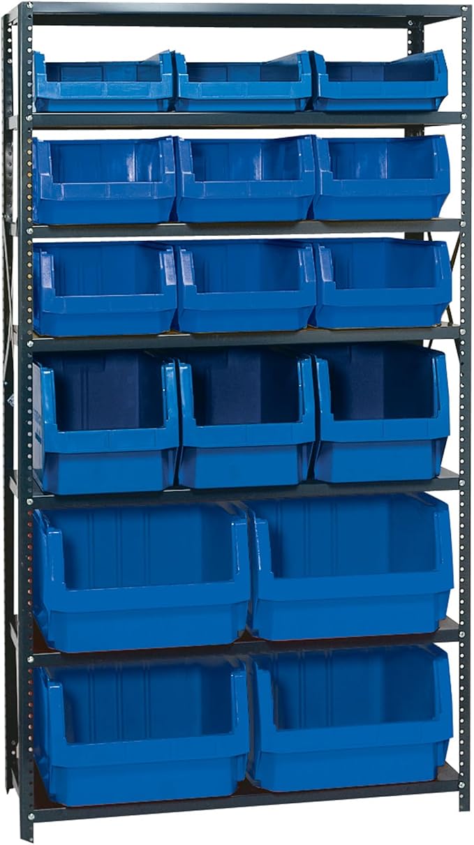 Quantum Storage Systems MSU-16-MIXBL Solid Heavy Duty 7 Shelves 16 MAGNUM Blue by QuantumStorageSystems