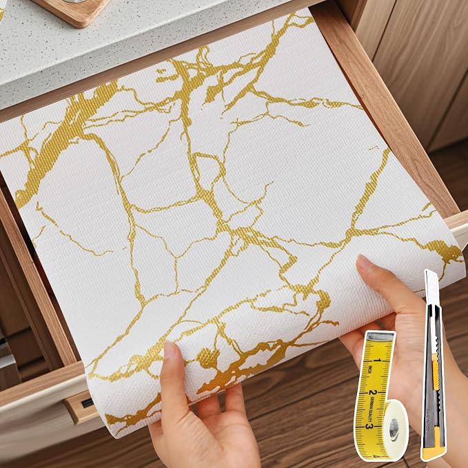Drawer and Shelf Liner for Kitchen Cabinet Non Slip Waterproof Shelf Paper 23.6 - Image 9