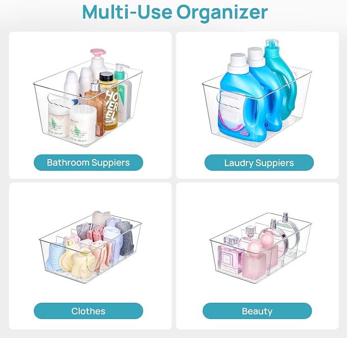 Vtopmart 8 Pack Clear Storage Bins Set - Image 6