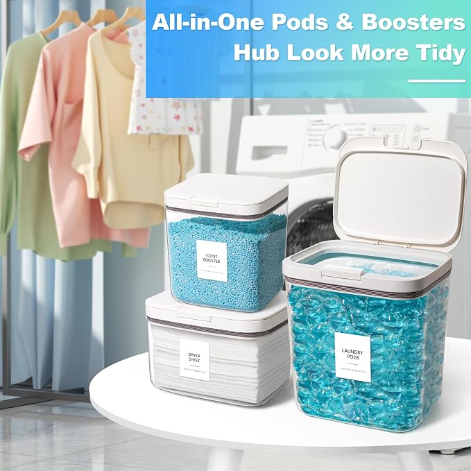 3 Pack Laundry Pods Container, Holder Dispenser - Image 5