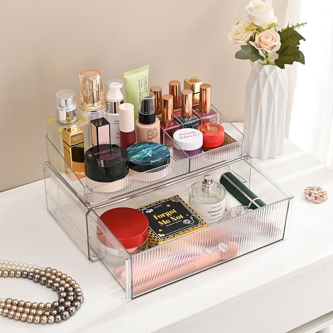 ZHIAIstackable storage drawer, transparent acrylic storage box, cosmetics and - Image 7