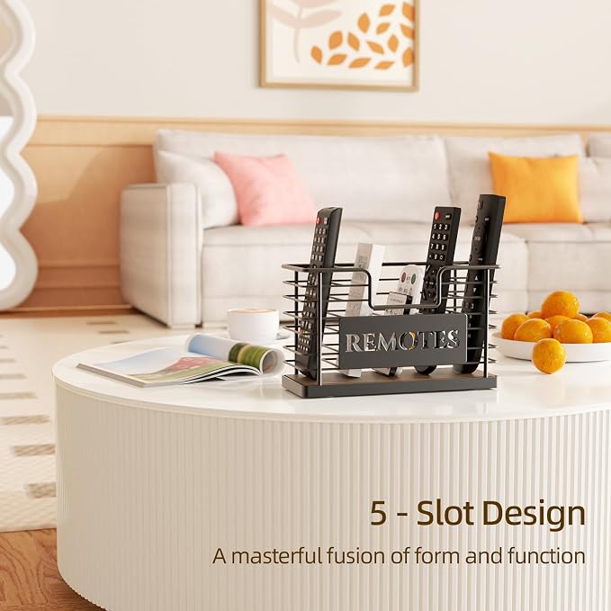Remote Control Holder, 5-Slot TV Remote Holder Wall Mount, Universal Remote - Image 7