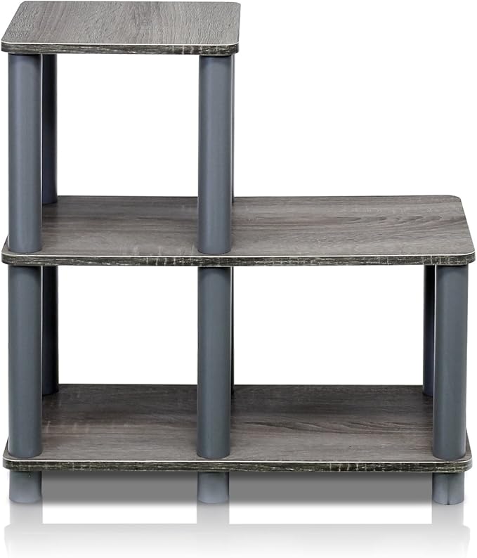 Furinno TURN-N-TUBE Storage Shelves, 2-Tier Ladder Shape Book Shelf - Image 5