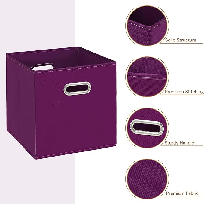 Fabric Cloth Storage Bins, Fabric Cube Bins Organizer - Image 7