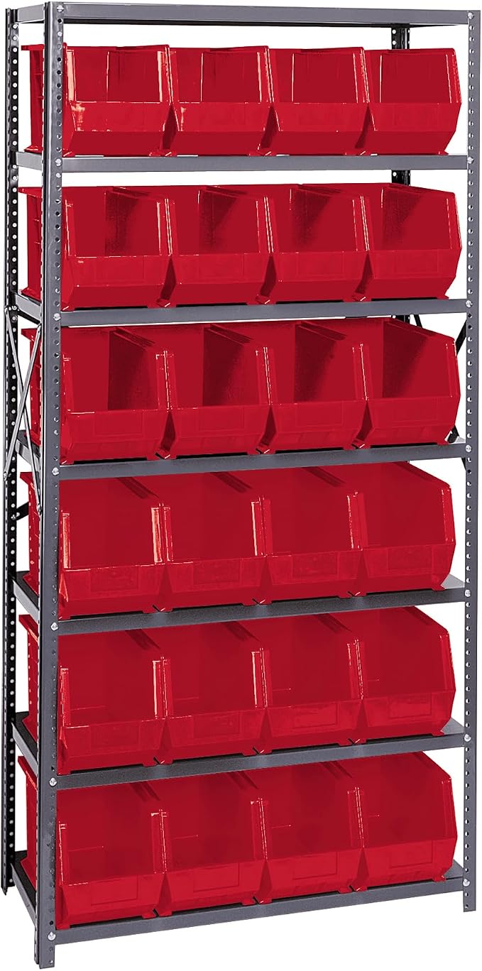 Quantum Storage Systems QSBU-265RD Giant Open Hopper Steel Shelving System by QuantumStorageSystems