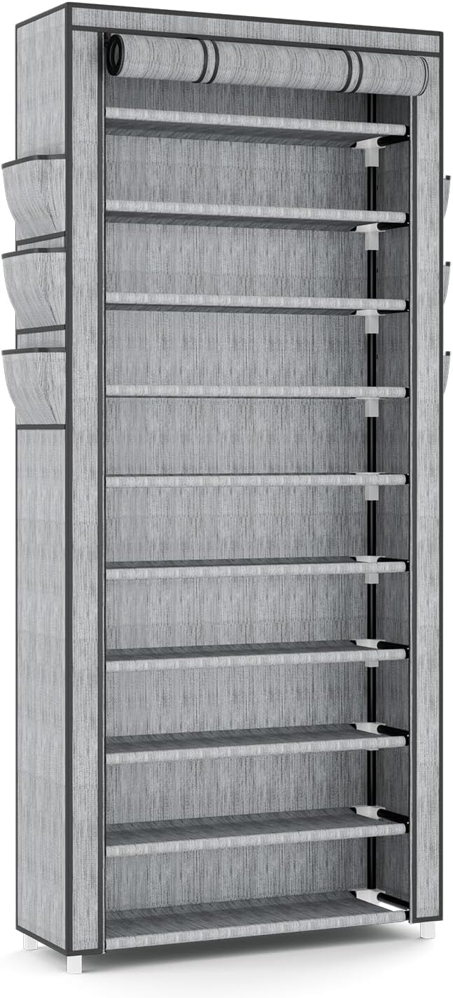 VTRIN Vertical Narrow Shoe Rack Organizer Tall Shoe Rack - Image 8