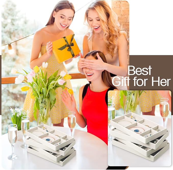 Kenning 16 Pcs Stackable Jewelry Organizer Trays - Image 7