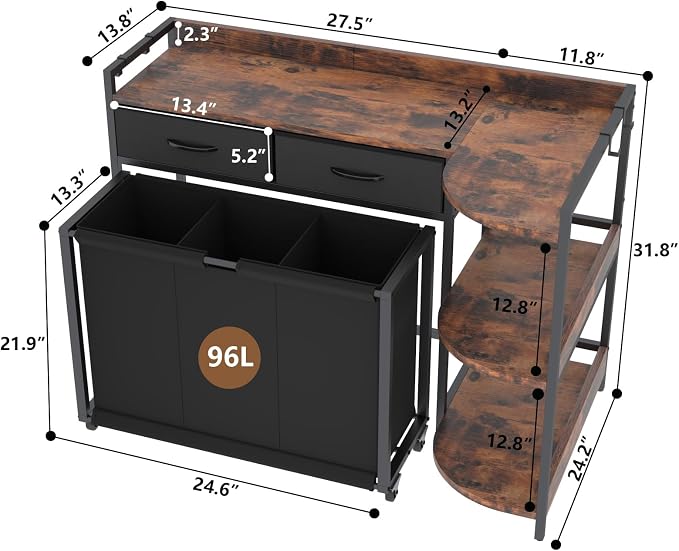 L Shaped Laundry Hamper Laundry Basket - Image 7