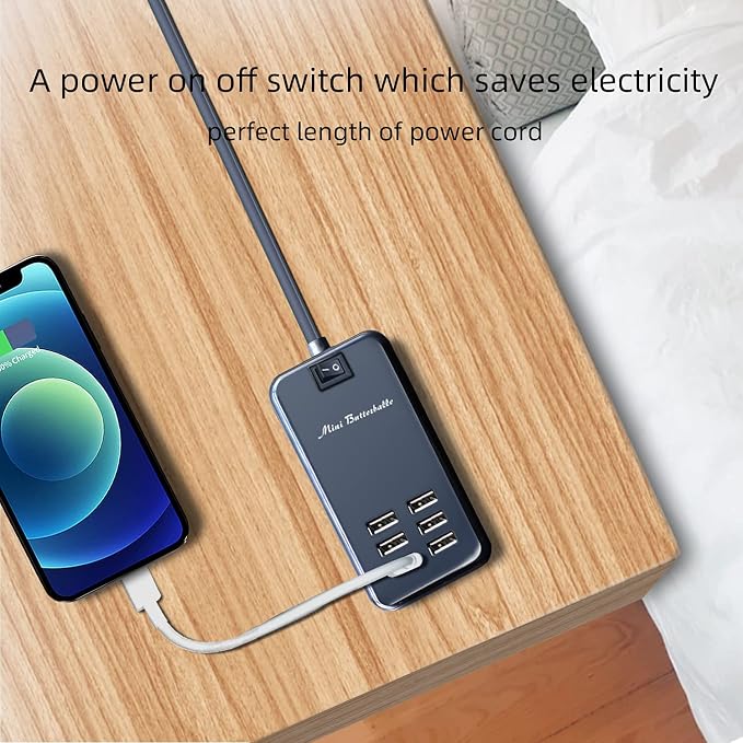 USB Charger Station, 6 Port Desktop Charging Station - Image 7