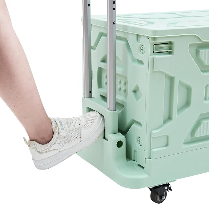 VECELO 88LHeavy-Duty 2-in-1 Foldable Utility Cart, Large Capacity Rolling Crate - Image 9
