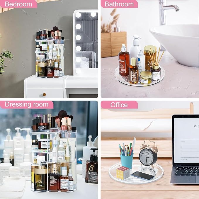 Rotating Makeup Organizer, DIY Adjustable Makeup Carousel Spinning Holder Rack - Image 7