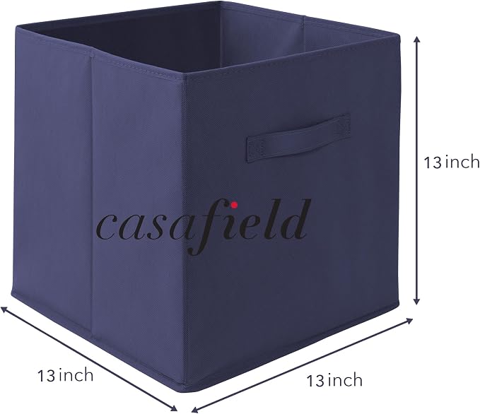 Casafield Set of 6 Collapsible Fabric Cube Storage Bins, Cubby Organizers & More - Image 7