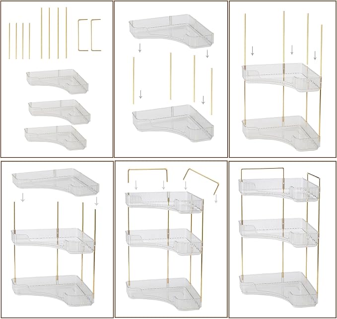 3-Tier Corner Bathroom Counter Organizer – Storage Shelf - Image 7