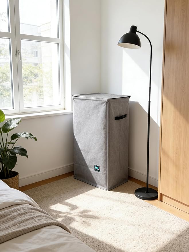 WTREE Laundry Hamper with Lid, Reinforced Sturdy Clothes Hamper with - Image 7