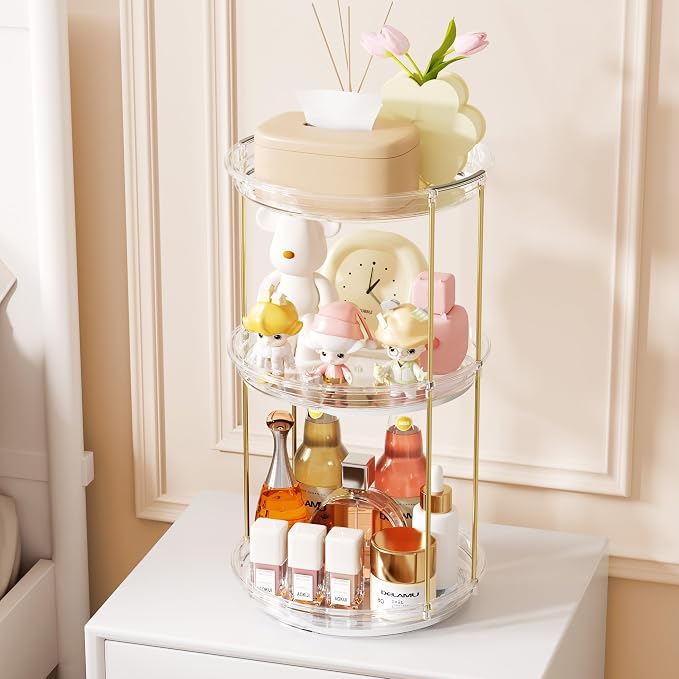 Delamu 3 Tier Rotating Makeup Organizer - Image 9