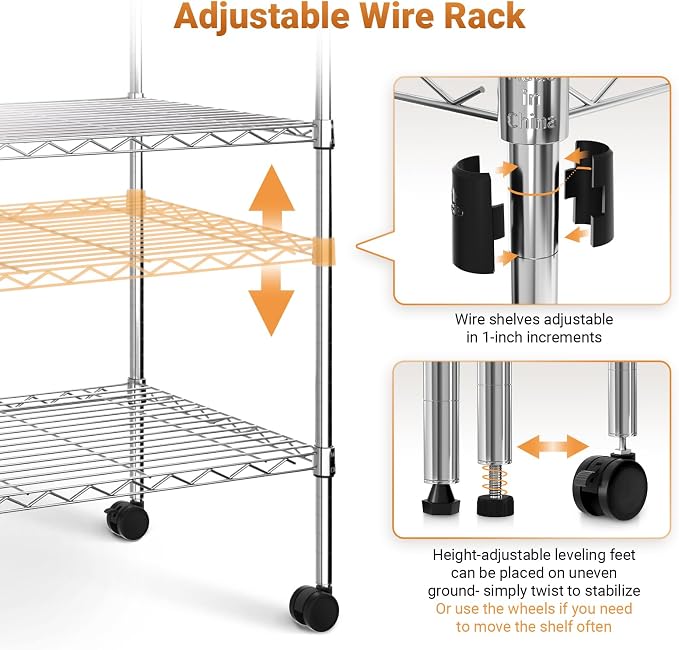 Simple Deluxe Heavy Duty 4-Tier Shelving - Image 5